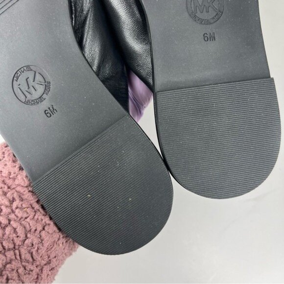 MICHAEL Michael Kors Elena Knotted Slide Sandals Black Size 6M - Picture 14 of 14